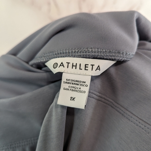 Athleta Pant Womens 1X Seasoft Coastline Blue 533653 Wide Leg Powervita Modal - Picture 4 of 12
